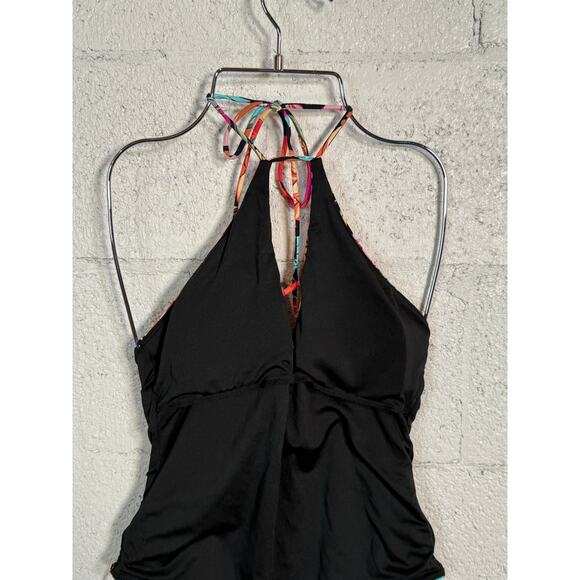 O'Neill Juniors Reina Women's Halter Cut-Out One-Piece Swimsuit Multi Large - Picture 9 of 11